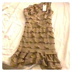 Toasted almond color beautiful dress, cocktail